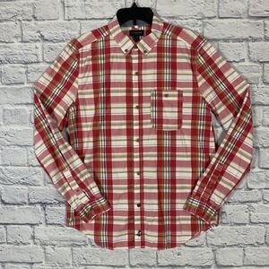 CPO Provisions Button Down Shirt Mens M Medium Long Sleeve Red Check Long Sleeve